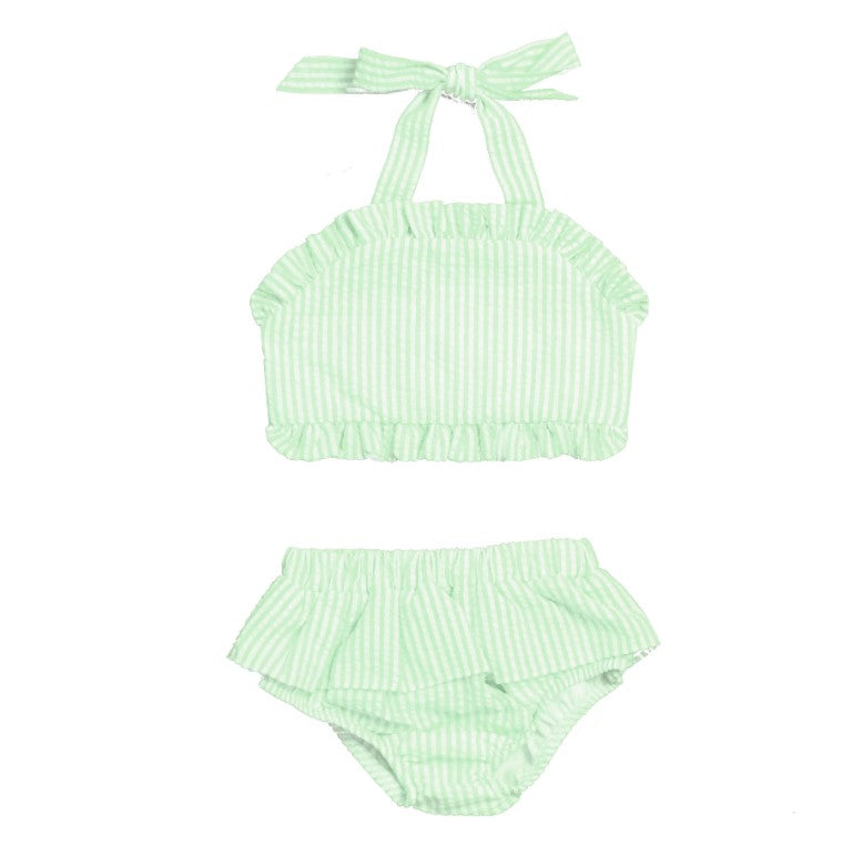 Seersucker Ruffle Bikini