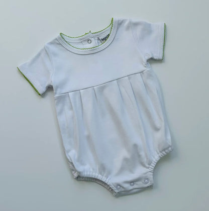 Picot Trim Knit Short Sleeve Bubble