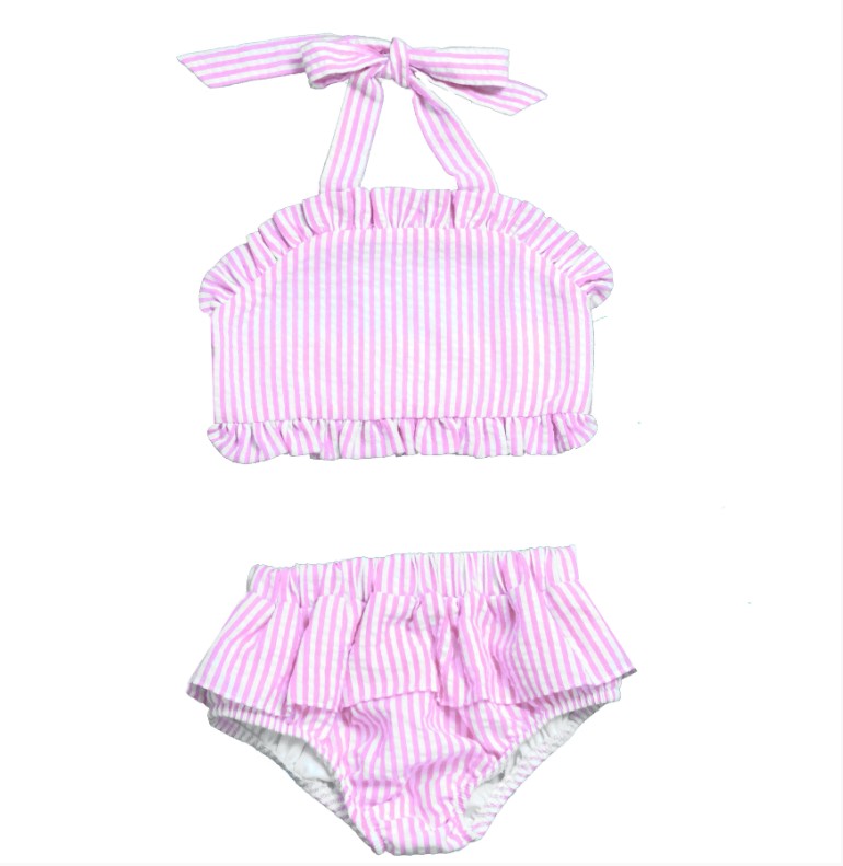 Seersucker Ruffle Bikini