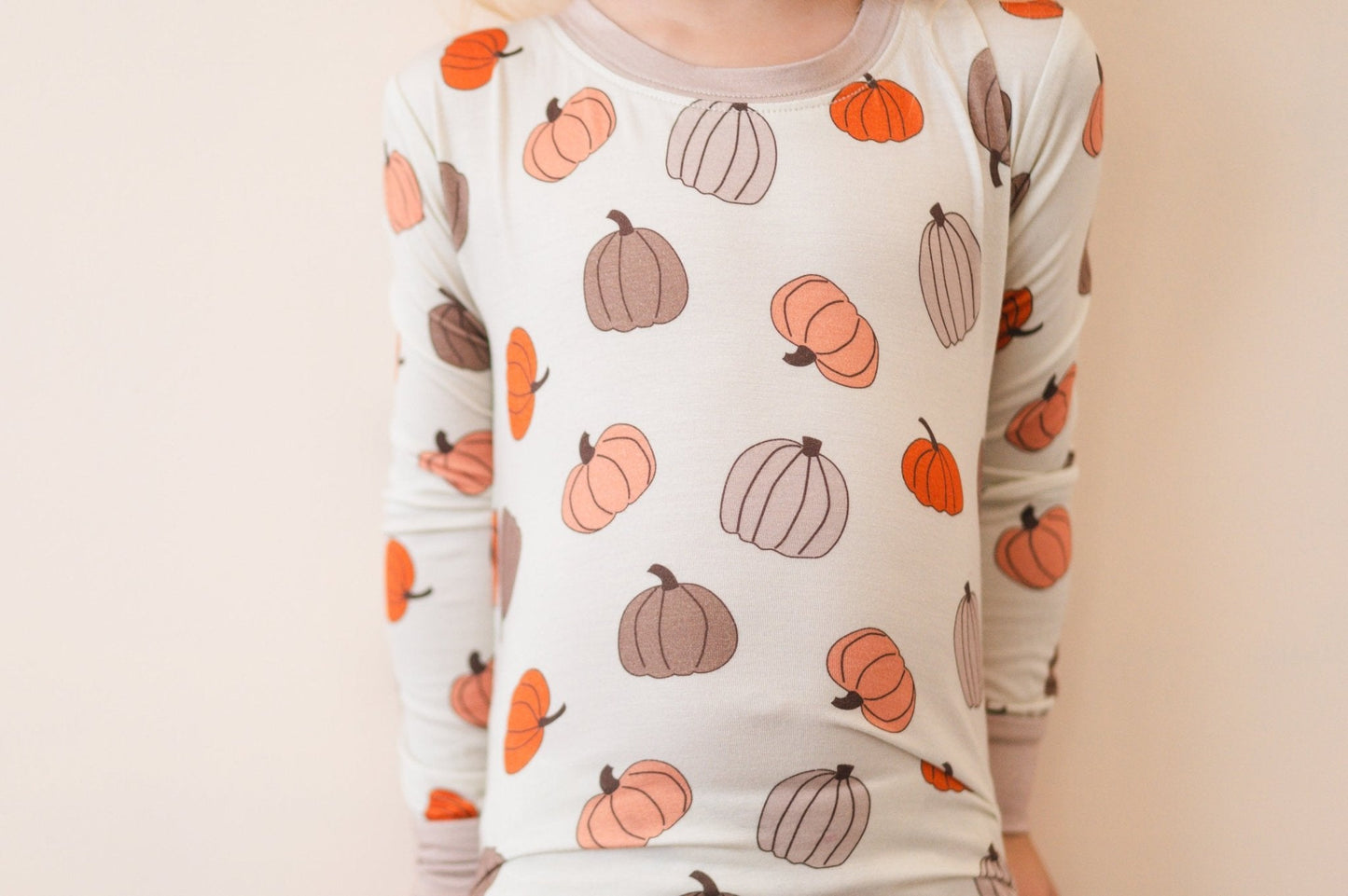 PREORDER - Pumpkins Beige (Long Sleeve PJ)