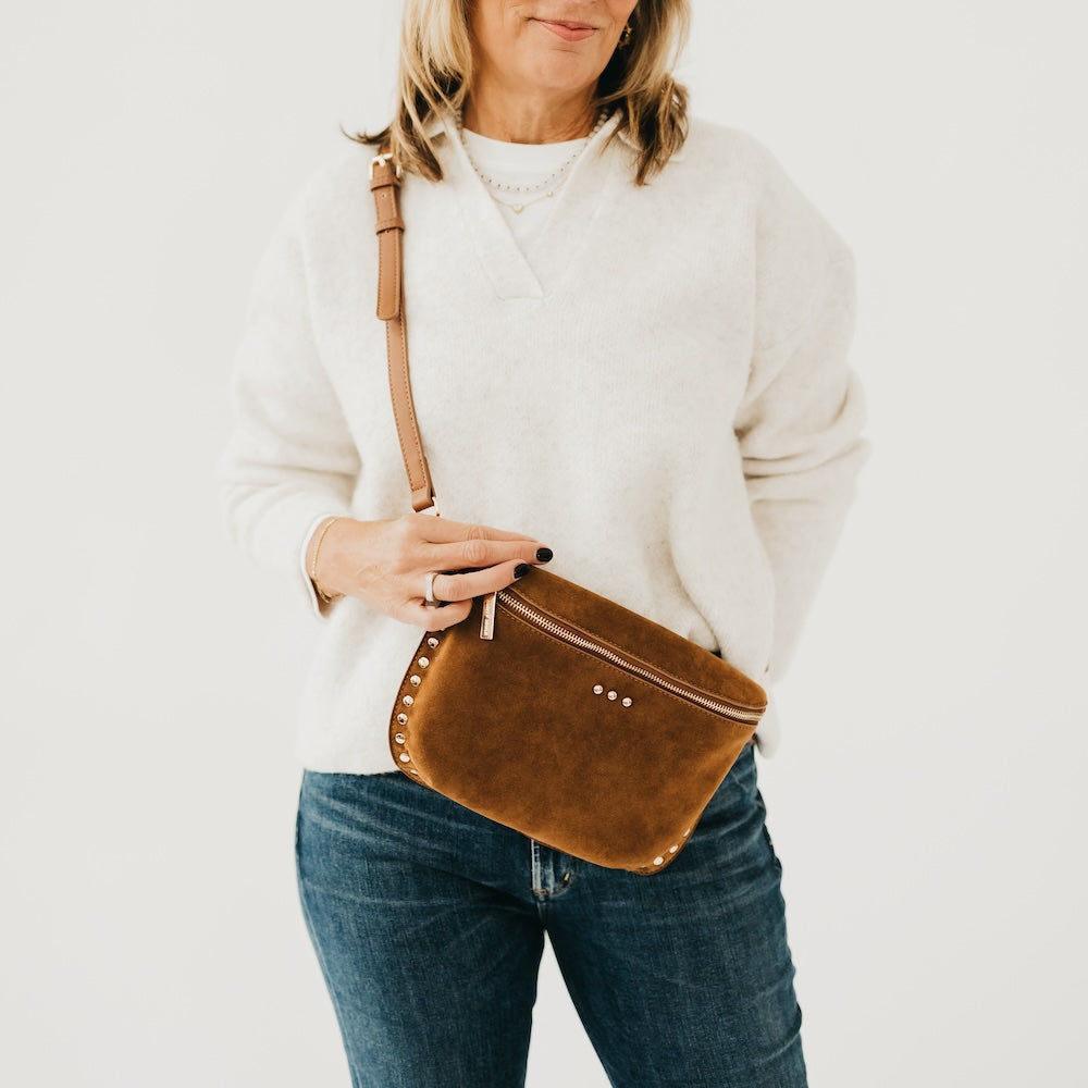 Sabrina Studded Suede Bum Bag