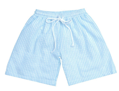 Seersucker Swim Trunks