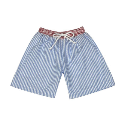 Seersucker Swim Trunks