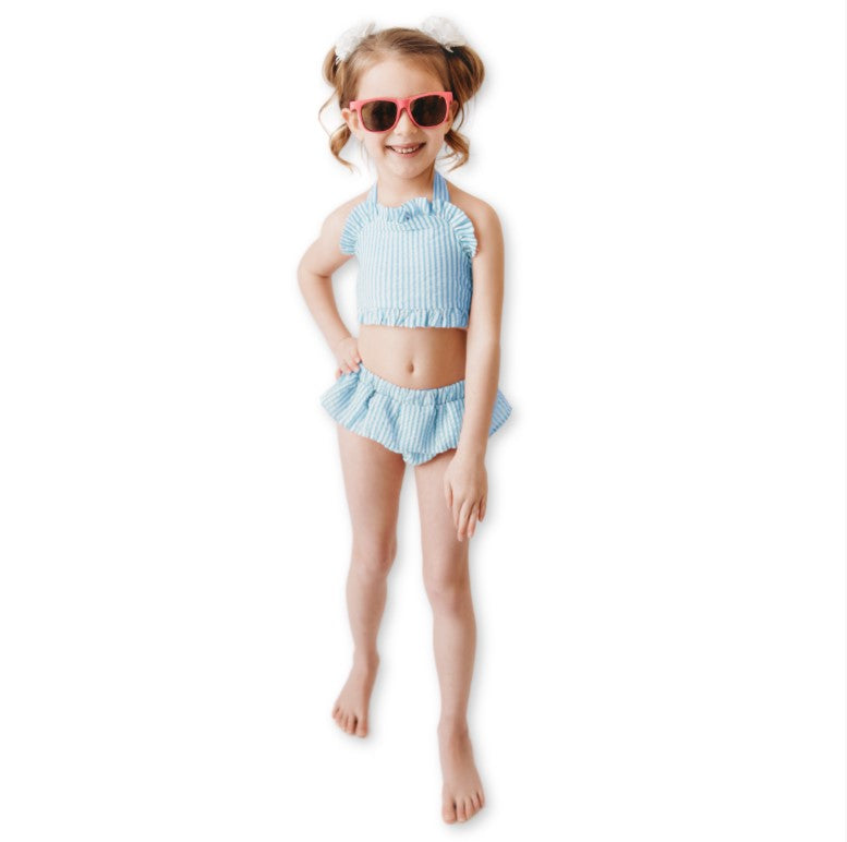 Seersucker Ruffle Bikini