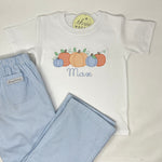 Pumpkin Embroidery Boys T-Shirt