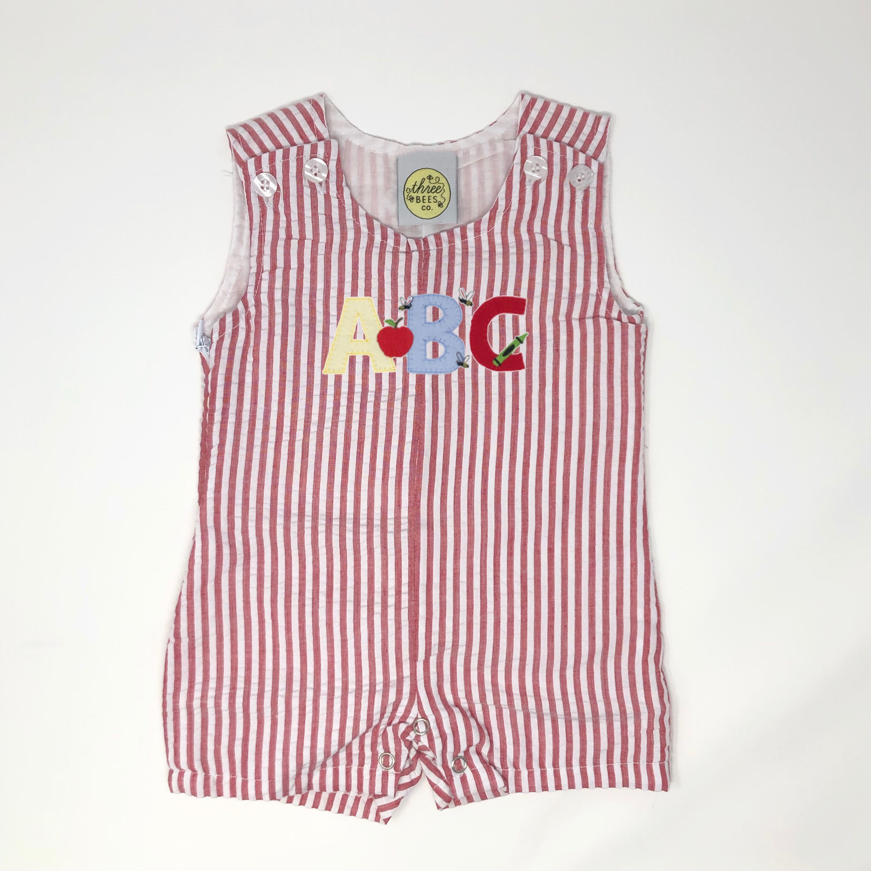 Back to School Seersucker Stripe Jon Jon