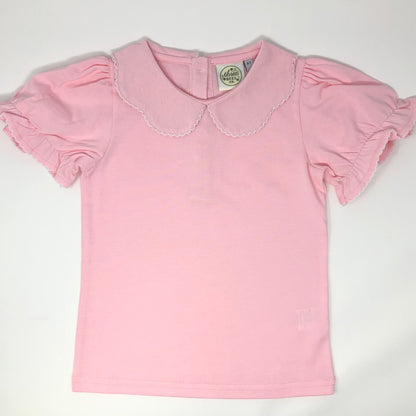 Pink Peter Pan Collared Top