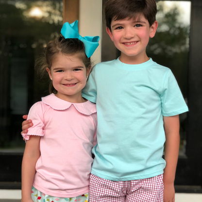 Pink Peter Pan Collared Top