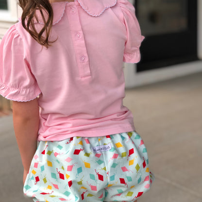Pink Peter Pan Collared Top