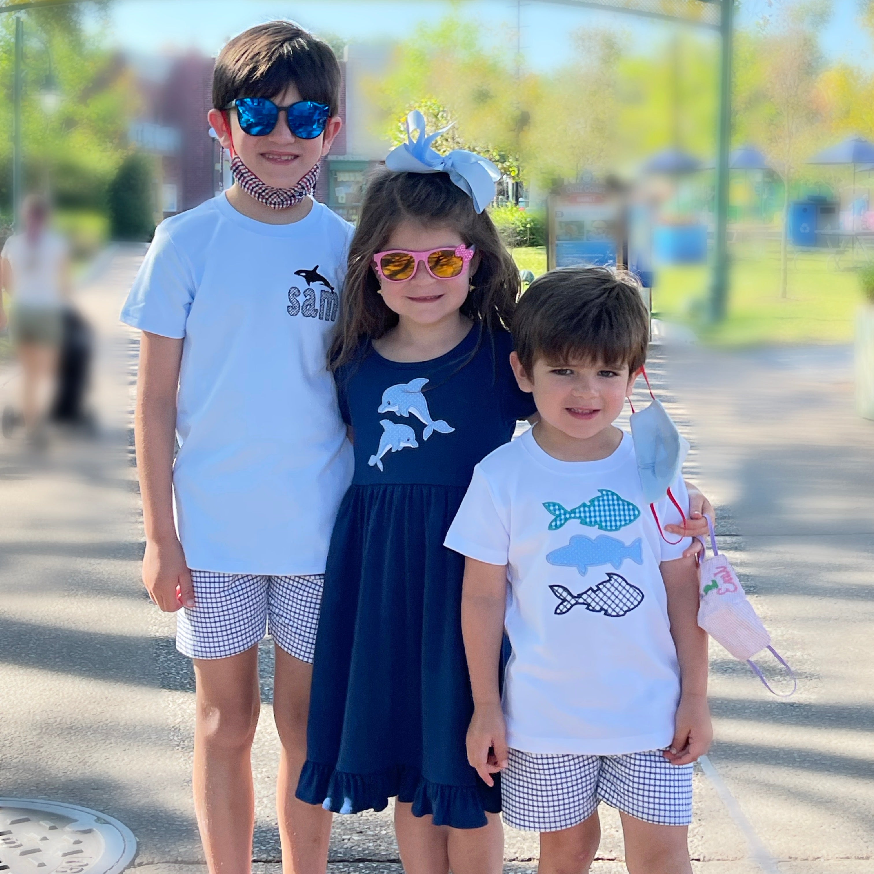 Fish Stack Trio Boys Applique T-Shirt