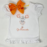 Vintage Stitch Cheerleader Girls Embroidery Top