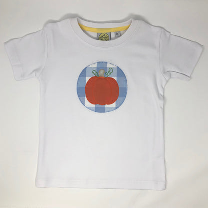 Single Pumpkin Patch Applique Boys T-Shirt
