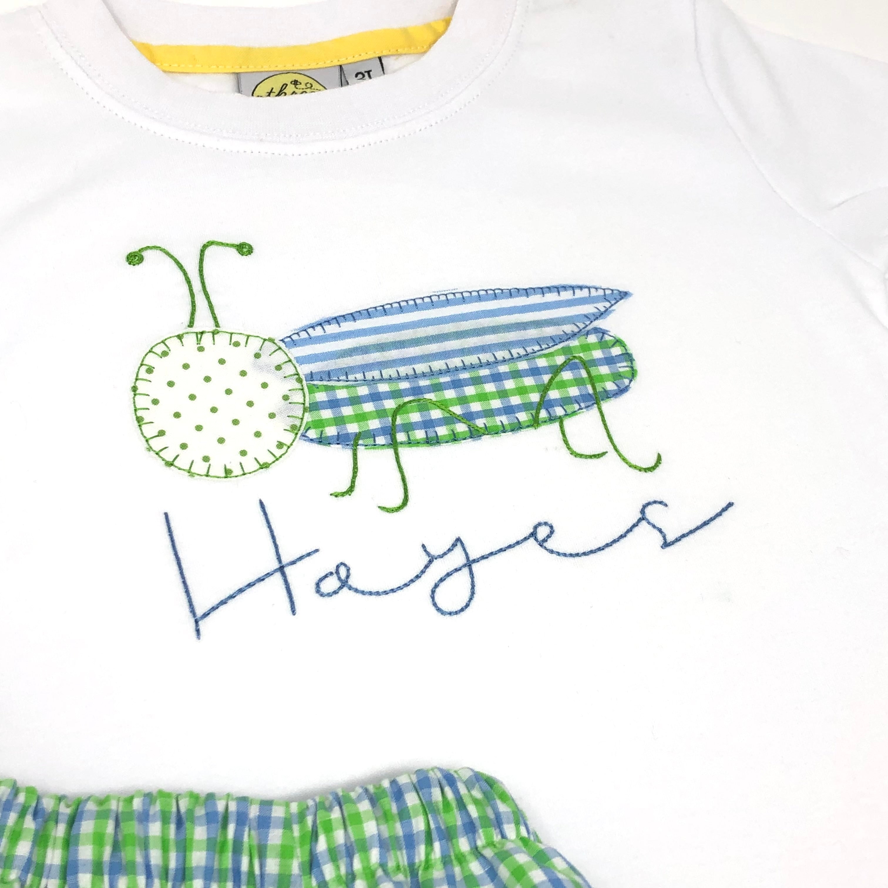 Grasshopper Applique Boys T-Shirt