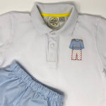 Prince Charming Applique Collared Shirt