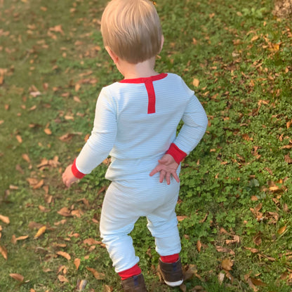 Sleepy Bees Blue Stripe Pajamas