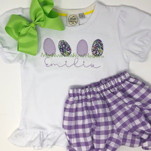 Girls Egg Applique Top