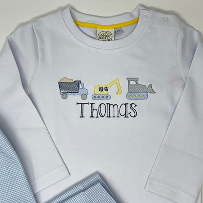 Construction Crew Embroidery Boys T-shirt