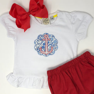 Scallop Anchor Applique Top