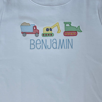 Construction Crew Embroidery Boys T-shirt