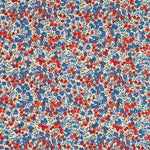 Liberty of London Fabrics Tana Lawn Wiltshire White/Red/Blue