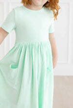 Pastel Green Pocket Twirl Dress
