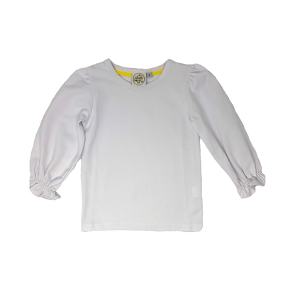 TBC Bee Basic Girls White Puff Long Sleeve
