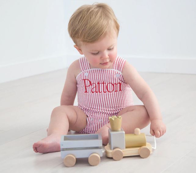 Seersucker Stripe Sunsuit (Unisex)