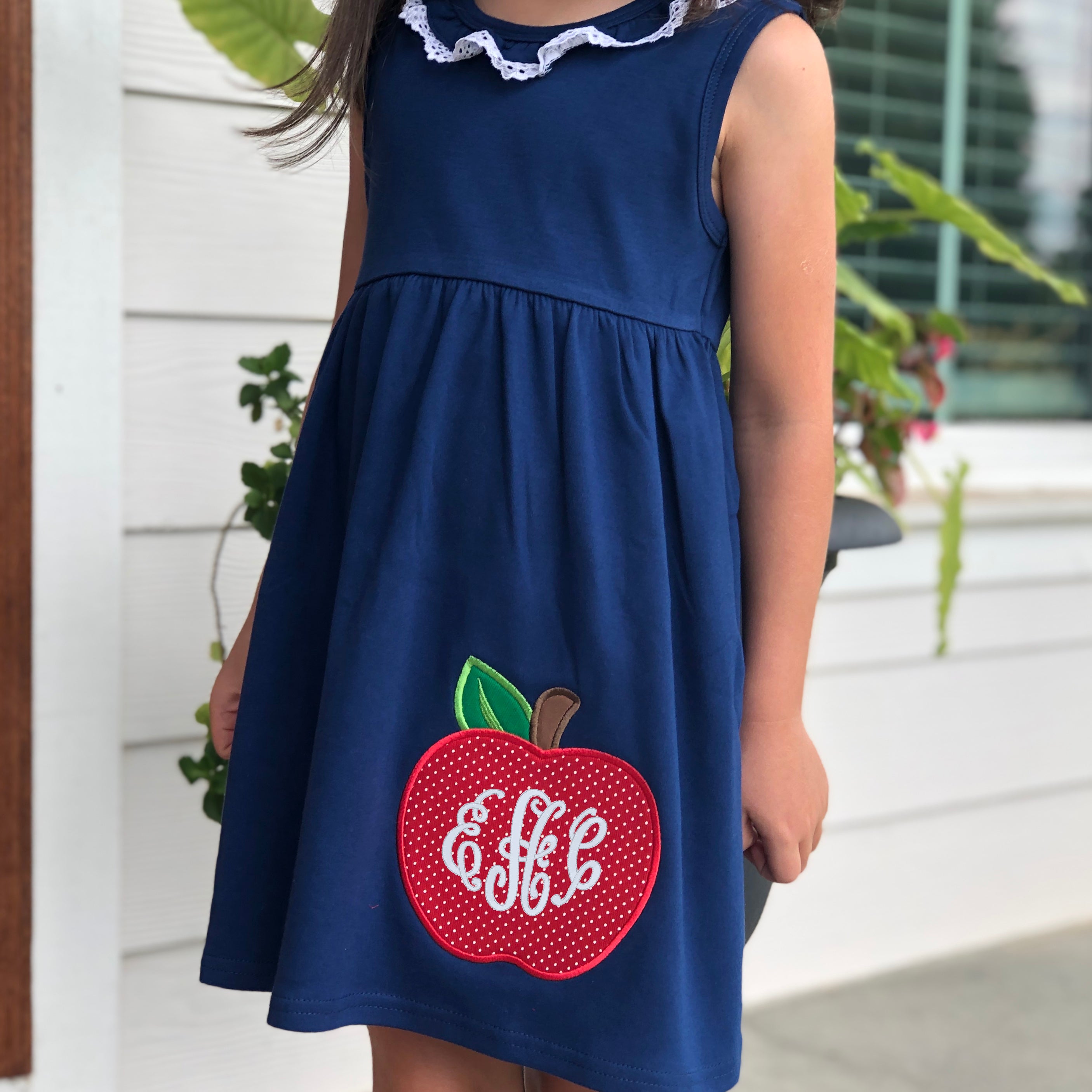 Back to School Sleeveless Lace Ruffle Summer Dress