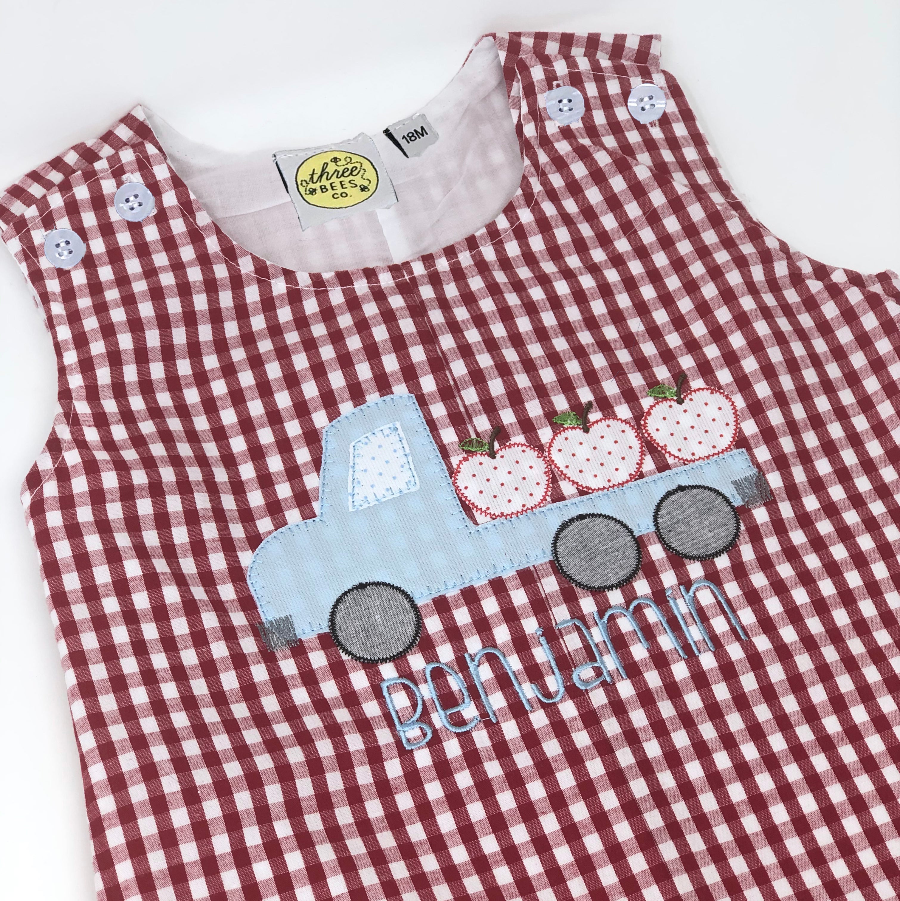 Apple Truck Gingham Jon Jon