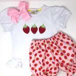 Strawberry Trio Applique Top