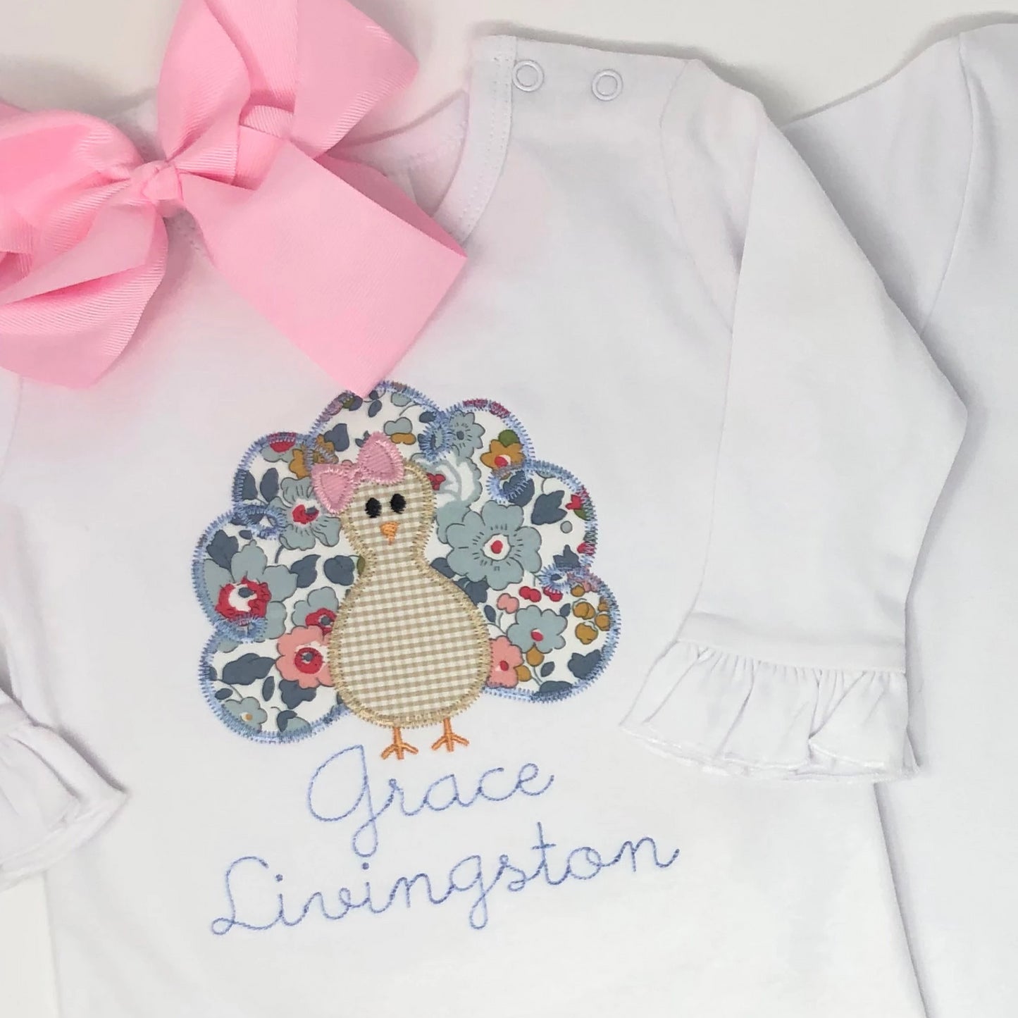 Turkey Girls Applique Top