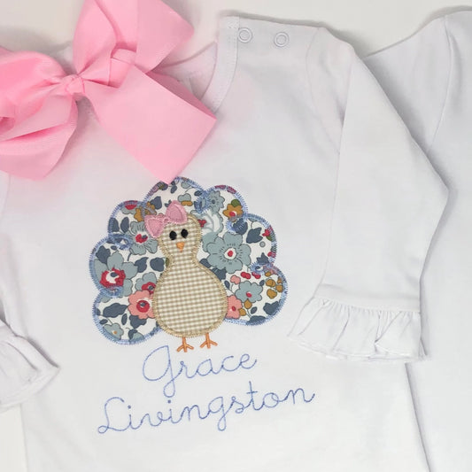Turkey Girls Applique Top