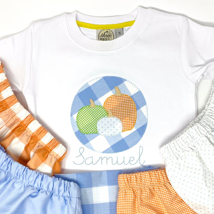 Pumpkin Patch Applique Boys T-Shirt