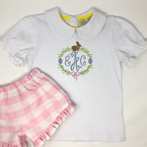Easter Embroidery Frame Girls Top