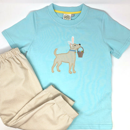 Bunny Pup Applique Boys T-Shirt