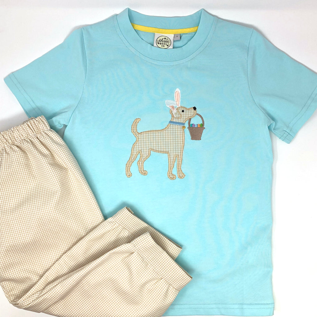 Bunny Pup Applique Boys T-Shirt