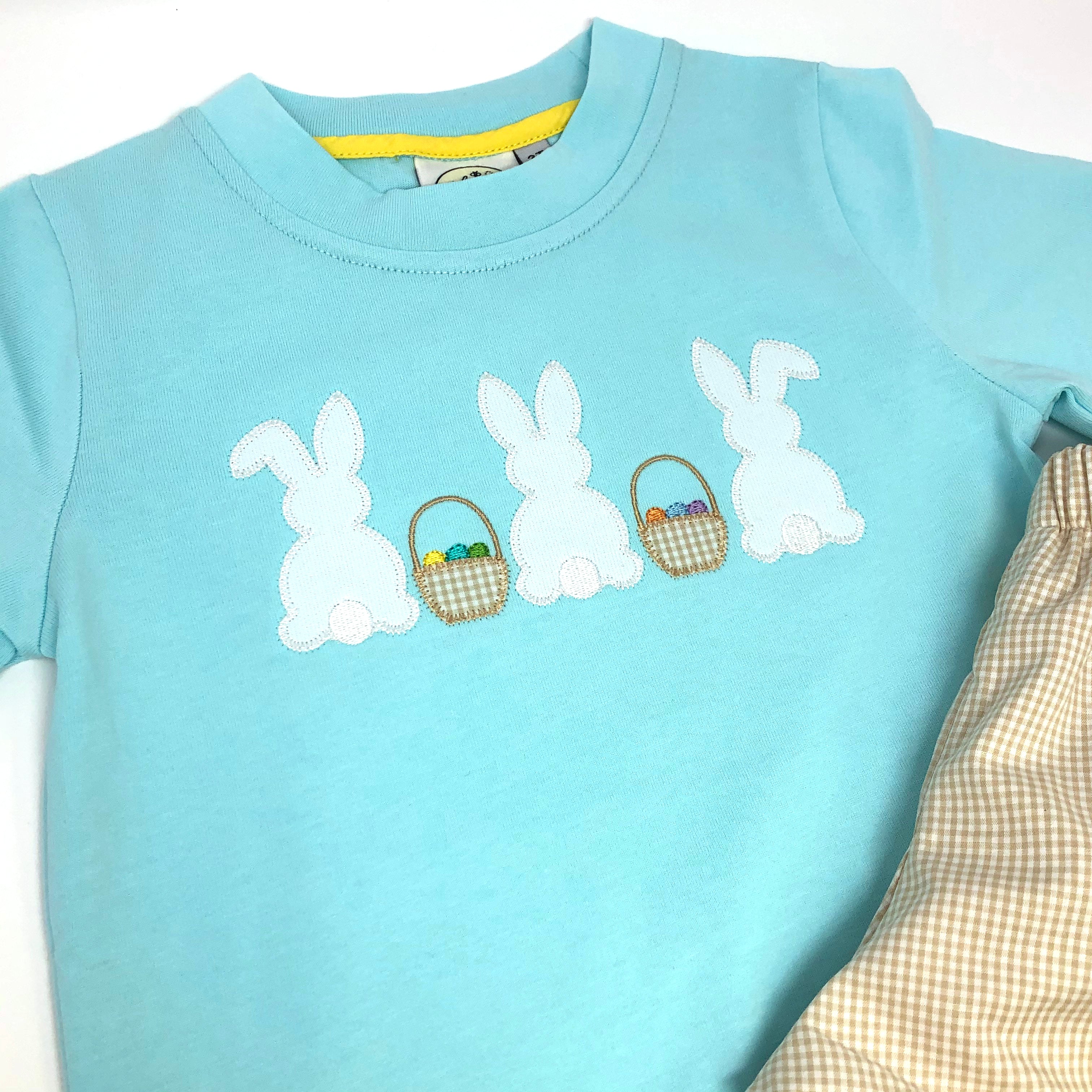 Bunny Trio Applique Boys T-Shirt