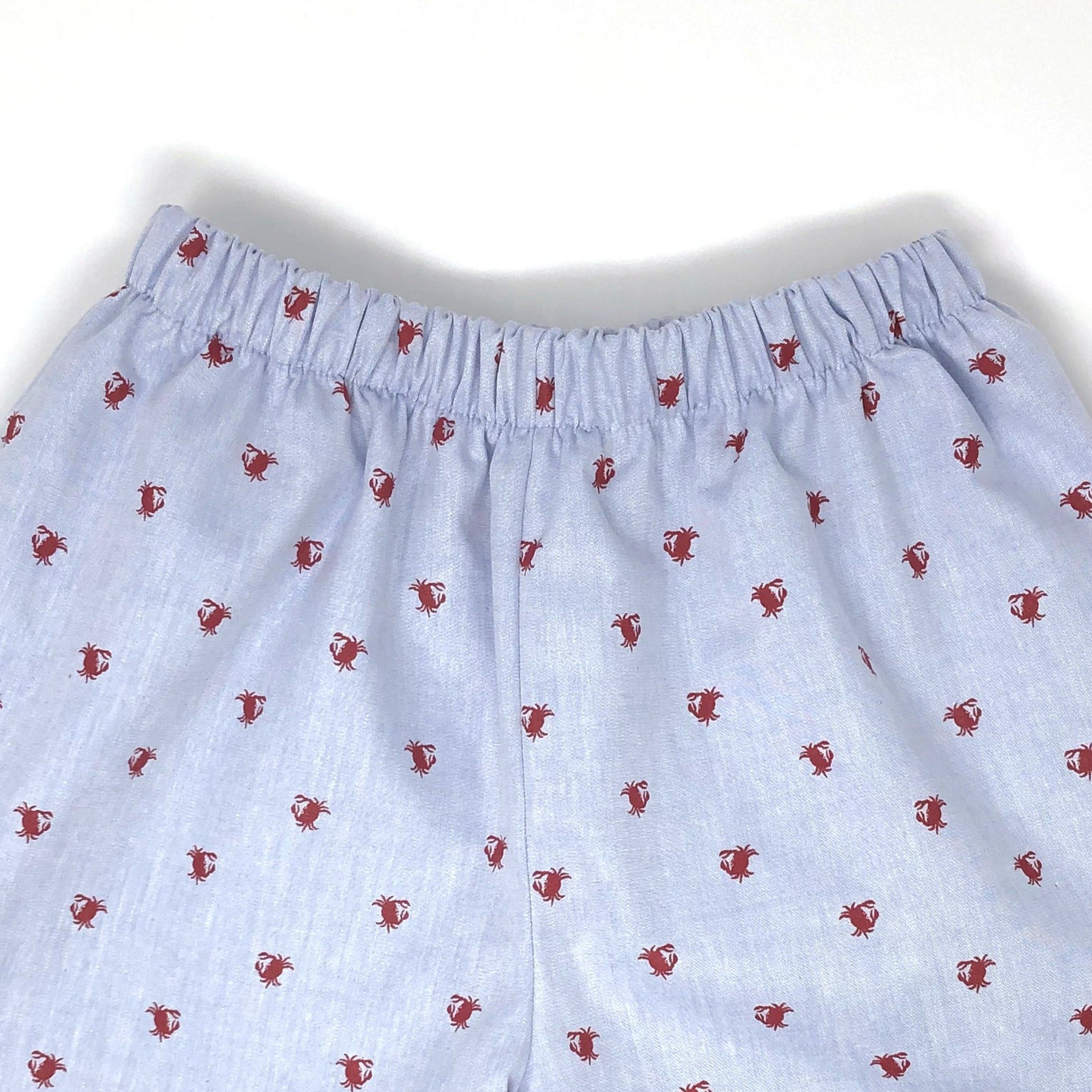 Chambray Crab Emilia Scallop Short