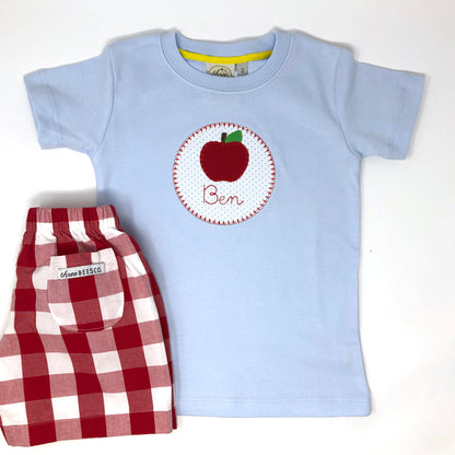 Apple Patch Applique Boys T-Shirt