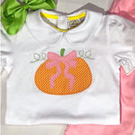 Polka Dot Pumpkin Applique Top