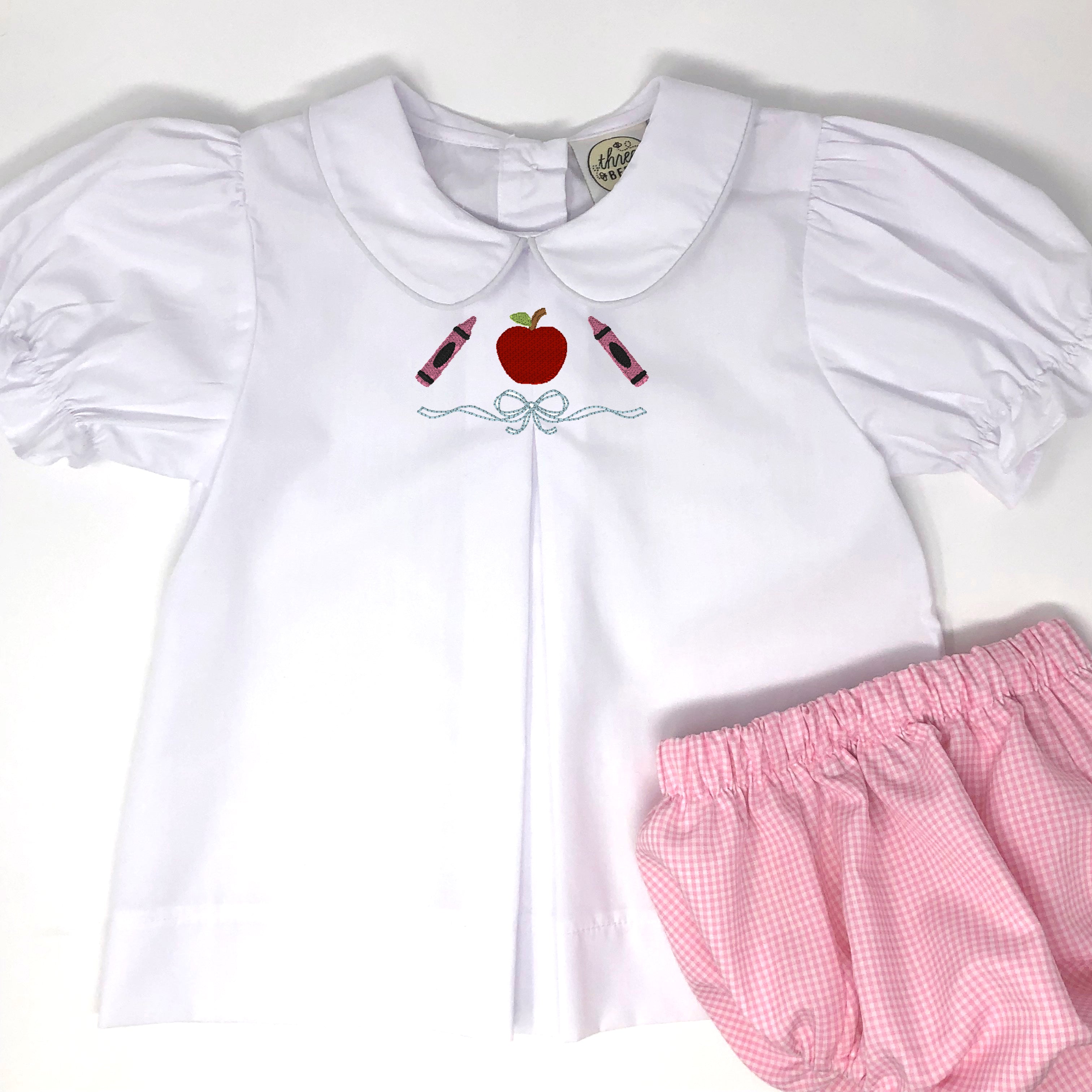 Back to School Mini Embroidery Trio Emma Top