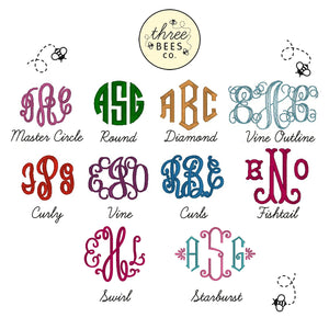 Monogram Wreath Applique Top