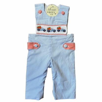 6M Hand Smocked Pumpkin Truck Jon Jon