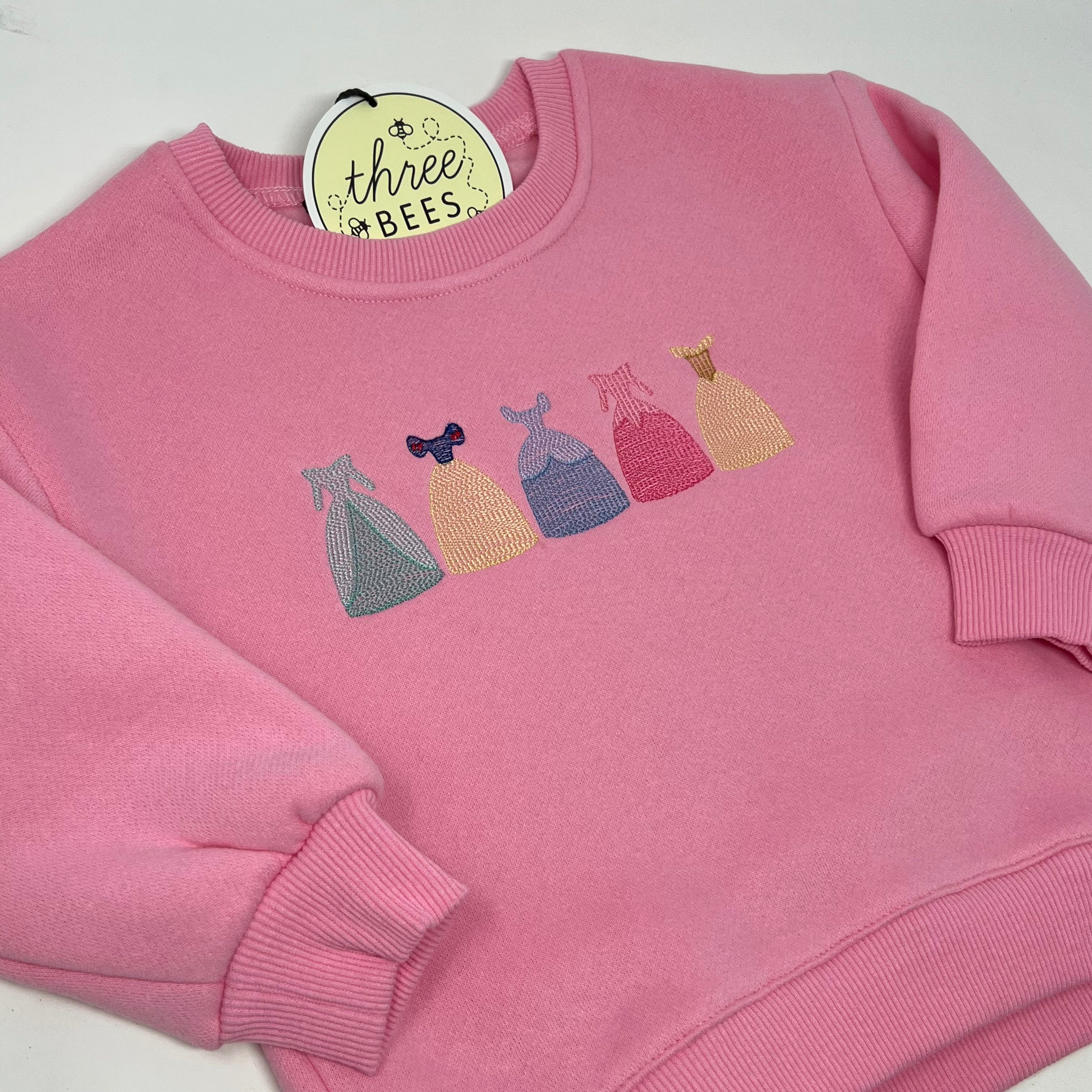 Princess Dress Embroidery Girls Top – Three Bees Company