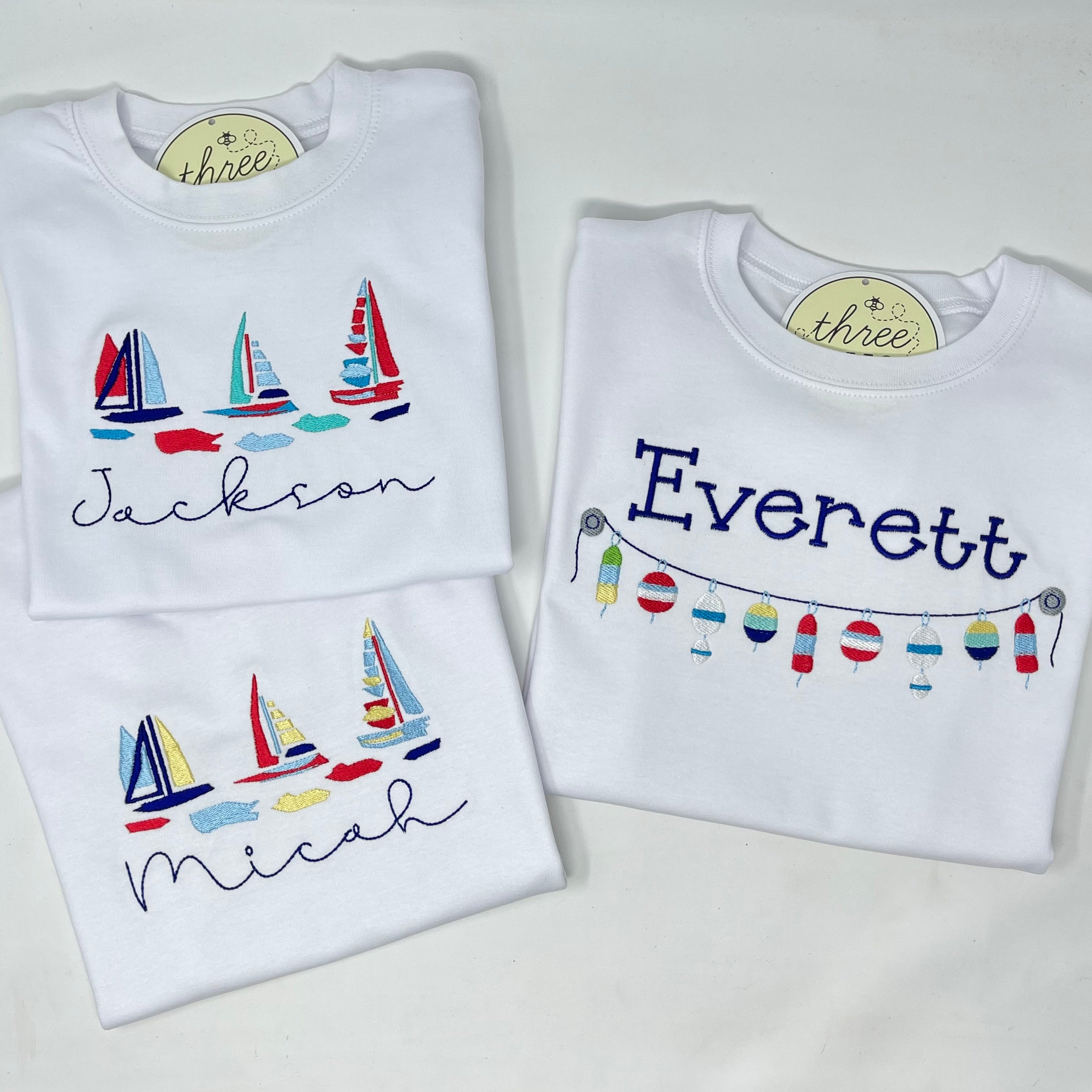 Buoy Bunting Boys Embroidery T-Shirt