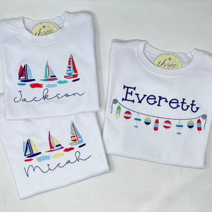 Buoy Bunting Boys Embroidery T-Shirt
