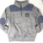 Pullover with Gingham Collar (Unisex)