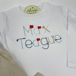 Personalized Font Boys Embroidery T-Shirt
