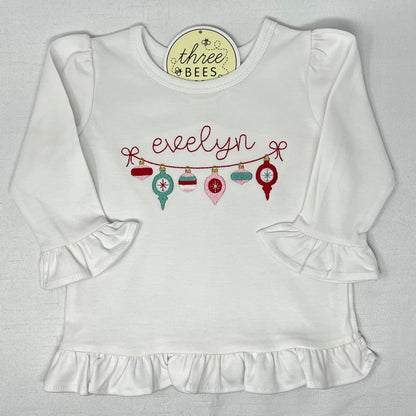 Ornament Bunting Banner Girls Top