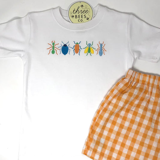 Bug Line Up Embroidery Boys T-Shirt